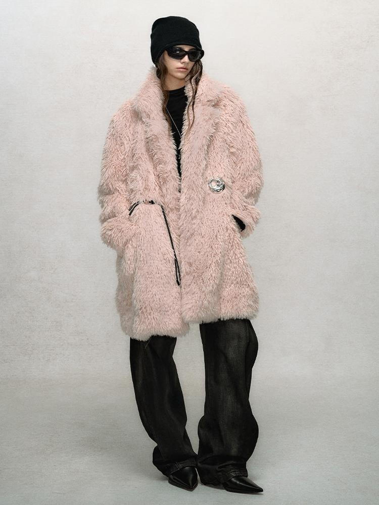 AnnoMundi Hand Knitted Button Plush Coat