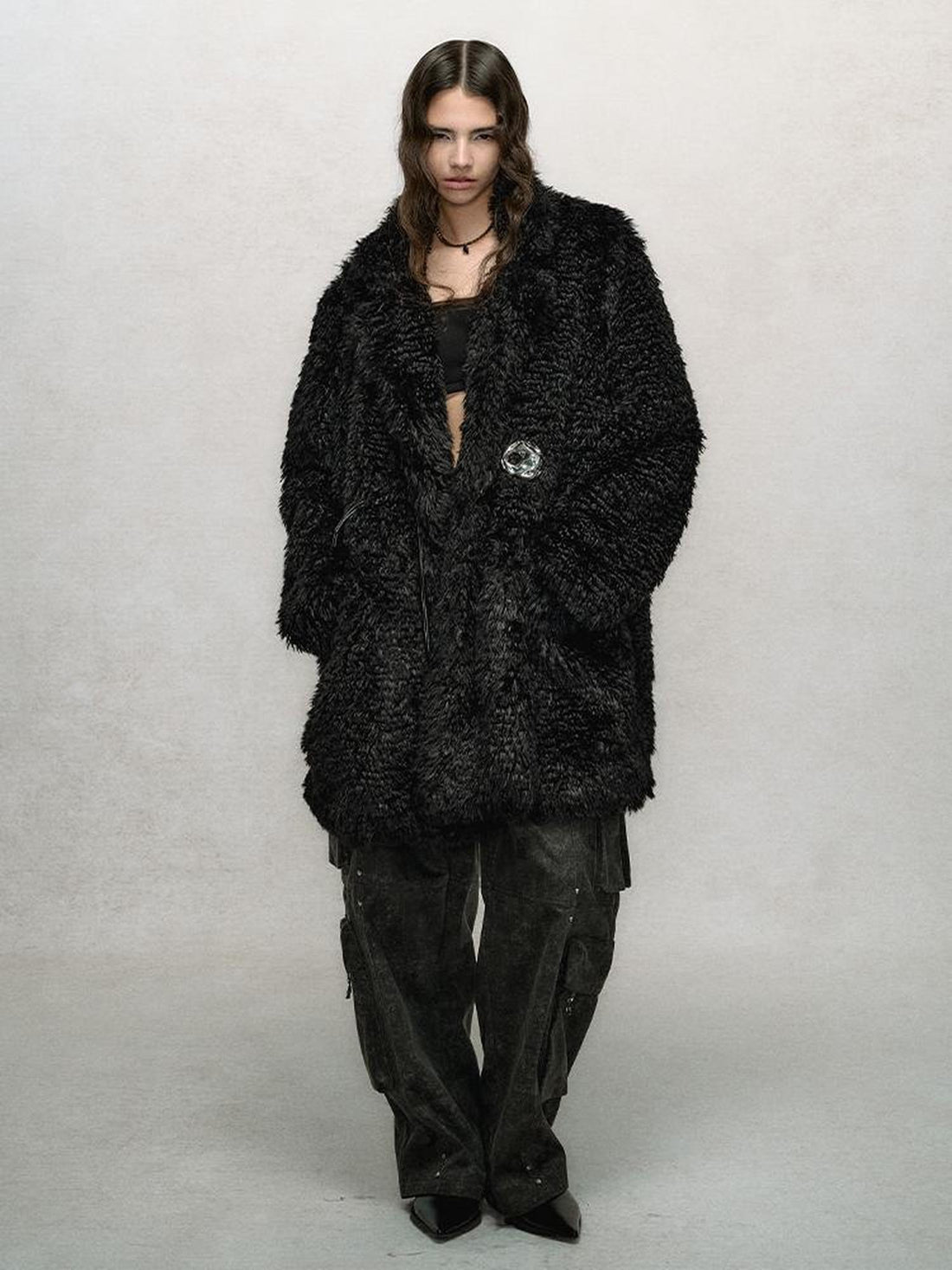 AnnoMundi Hand Knitted Button Plush Coat