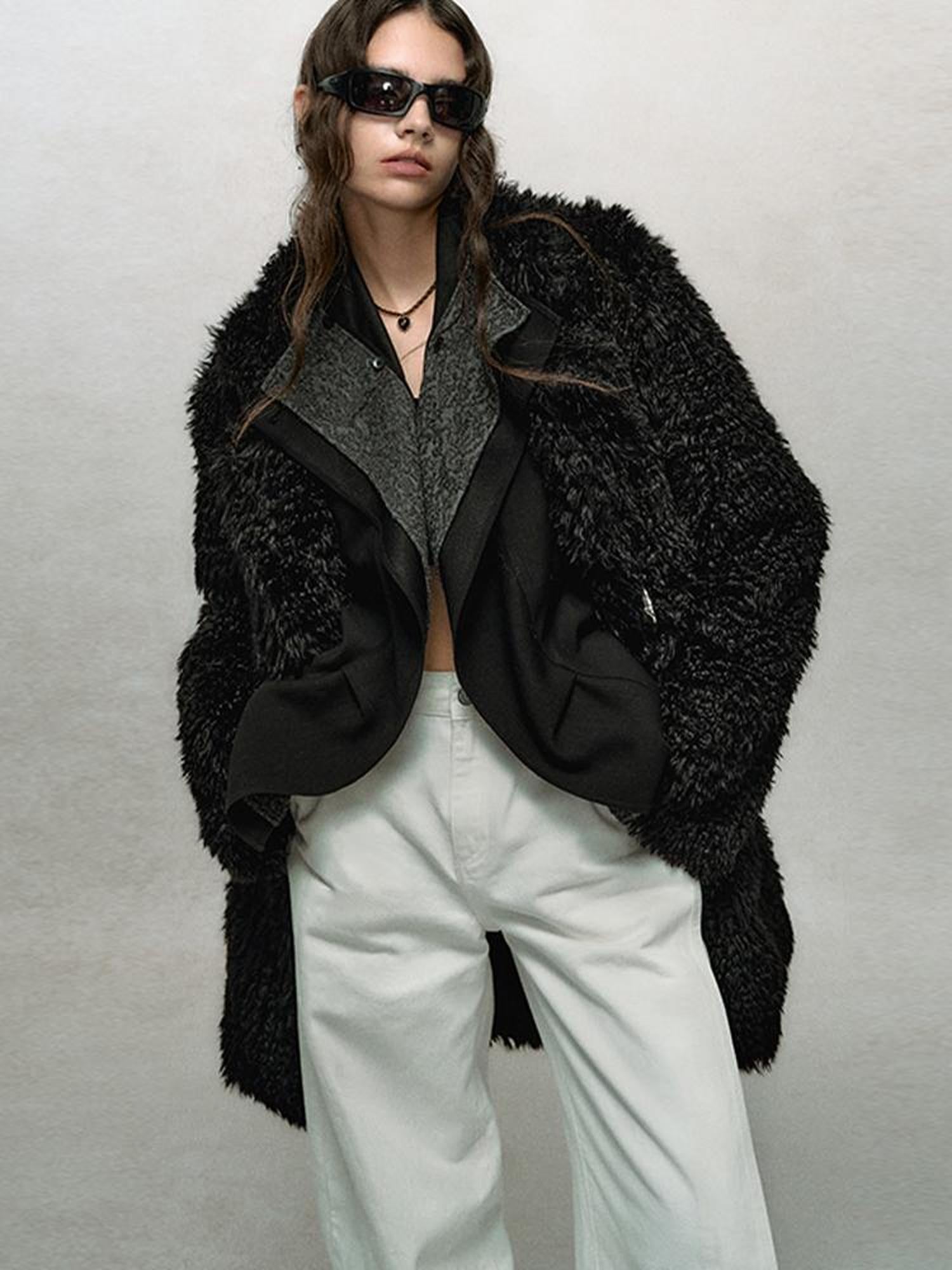AnnoMundi Hand Knitted Button Plush Coat