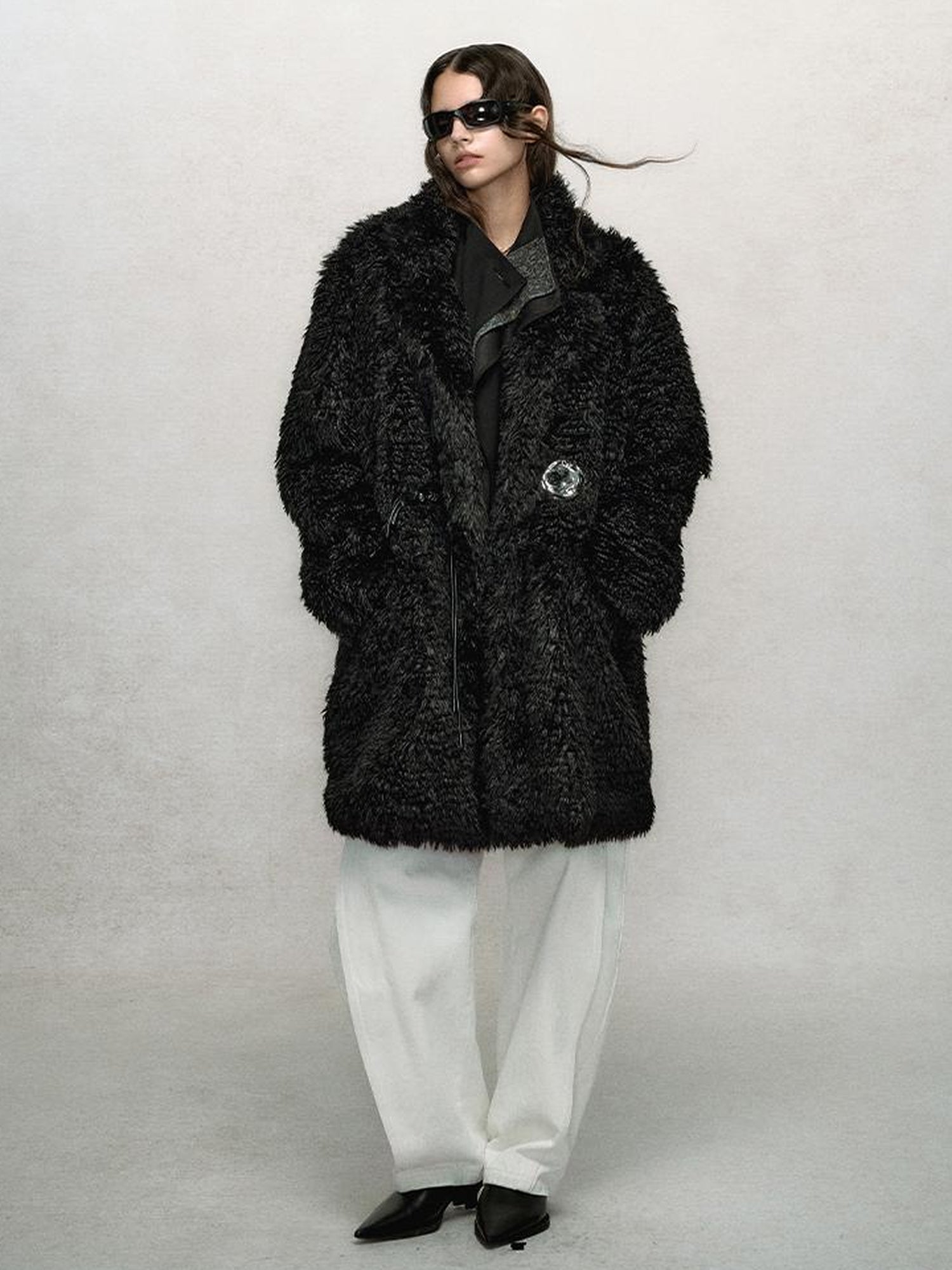 AnnoMundi Hand Knitted Button Plush Coat