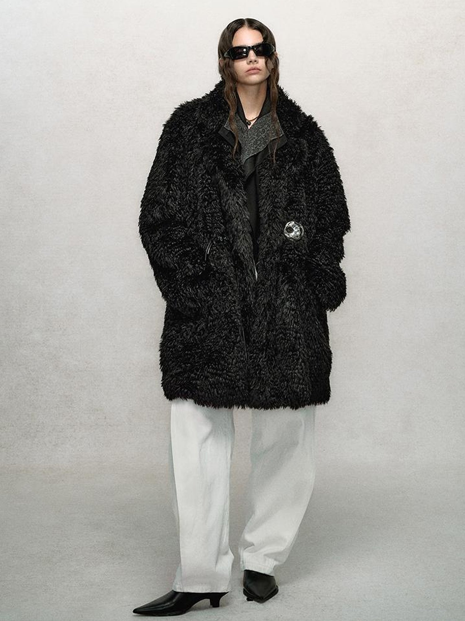 AnnoMundi Hand Knitted Button Plush Coat