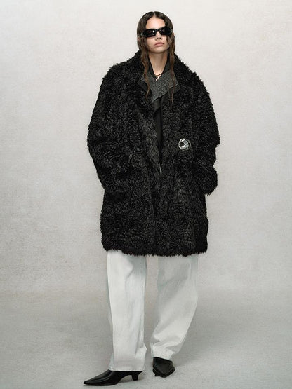 AnnoMundi Hand Knitted Button Plush Coat