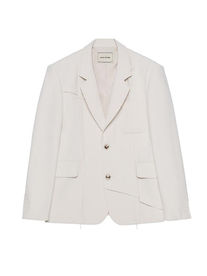 AnnoMundi Hand Pleated Stitch Detail Retro Oversized Blazer