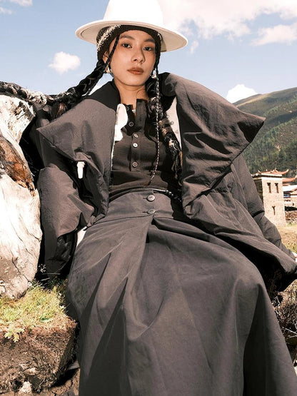 Hand Twisted Yak Wool Striped Beanie Hat