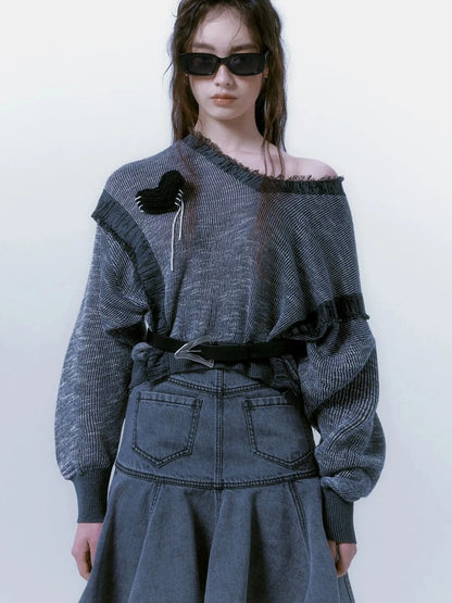 AnnoMundi Handmade Heart Crochet Brooch Accessories