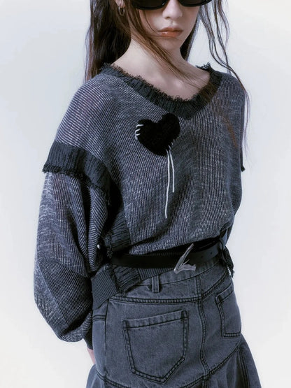 AnnoMundi Handmade Heart Crochet Brooch Accessories