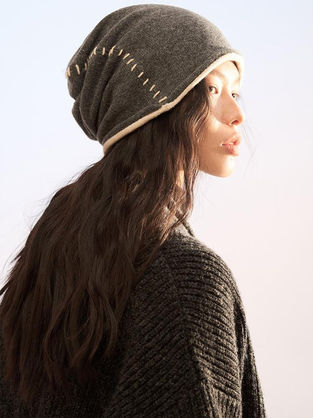 AnnoMundi Handmade Stitch Double Layer Vintage Knit Women&