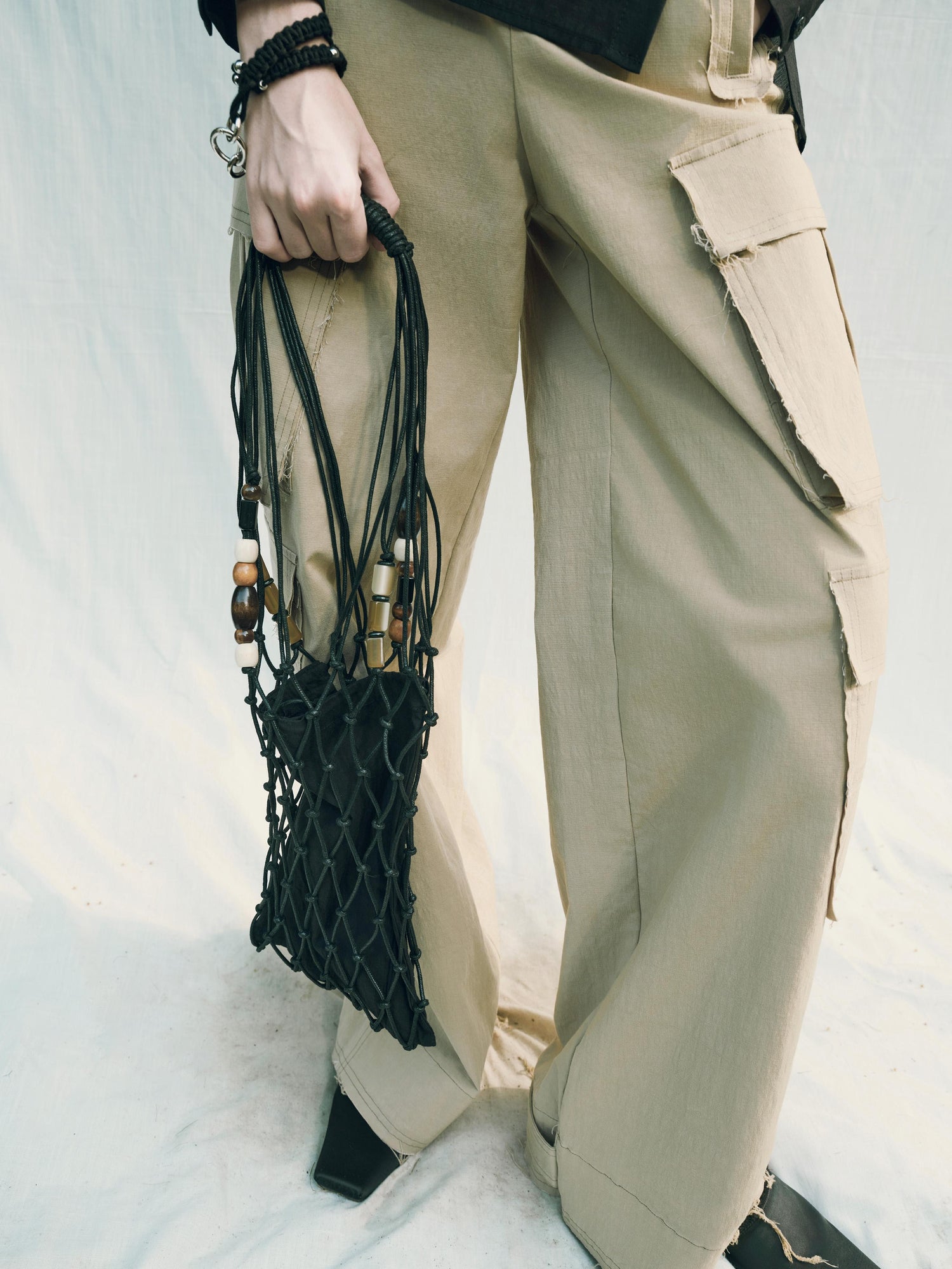 AnnoMundi Handwoven Beaded Tote Bag Distant Mountain Dusk