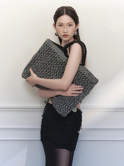 AnnoMundi Handwoven Rope Knit Tote Bag