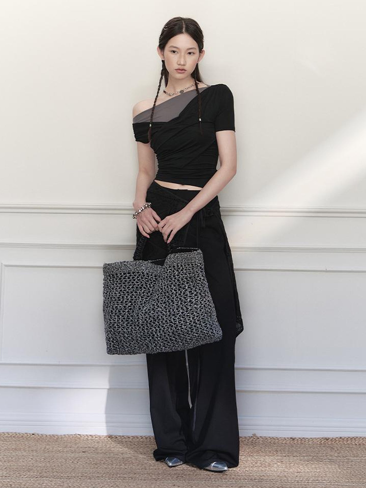 AnnoMundi Handwoven Rope Knit Tote Bag