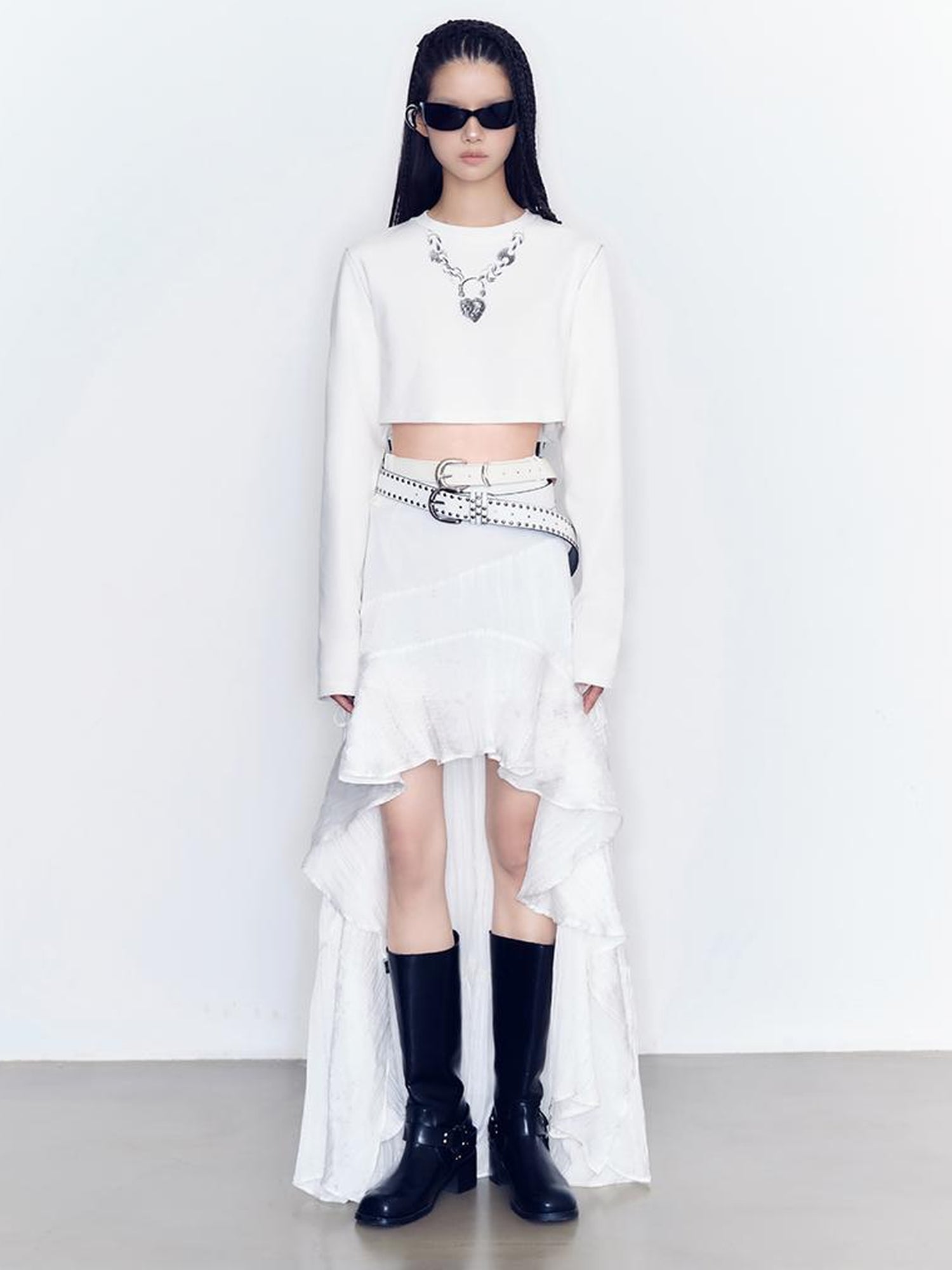 AnnoMundi Heart Chain Print Cropped Tee