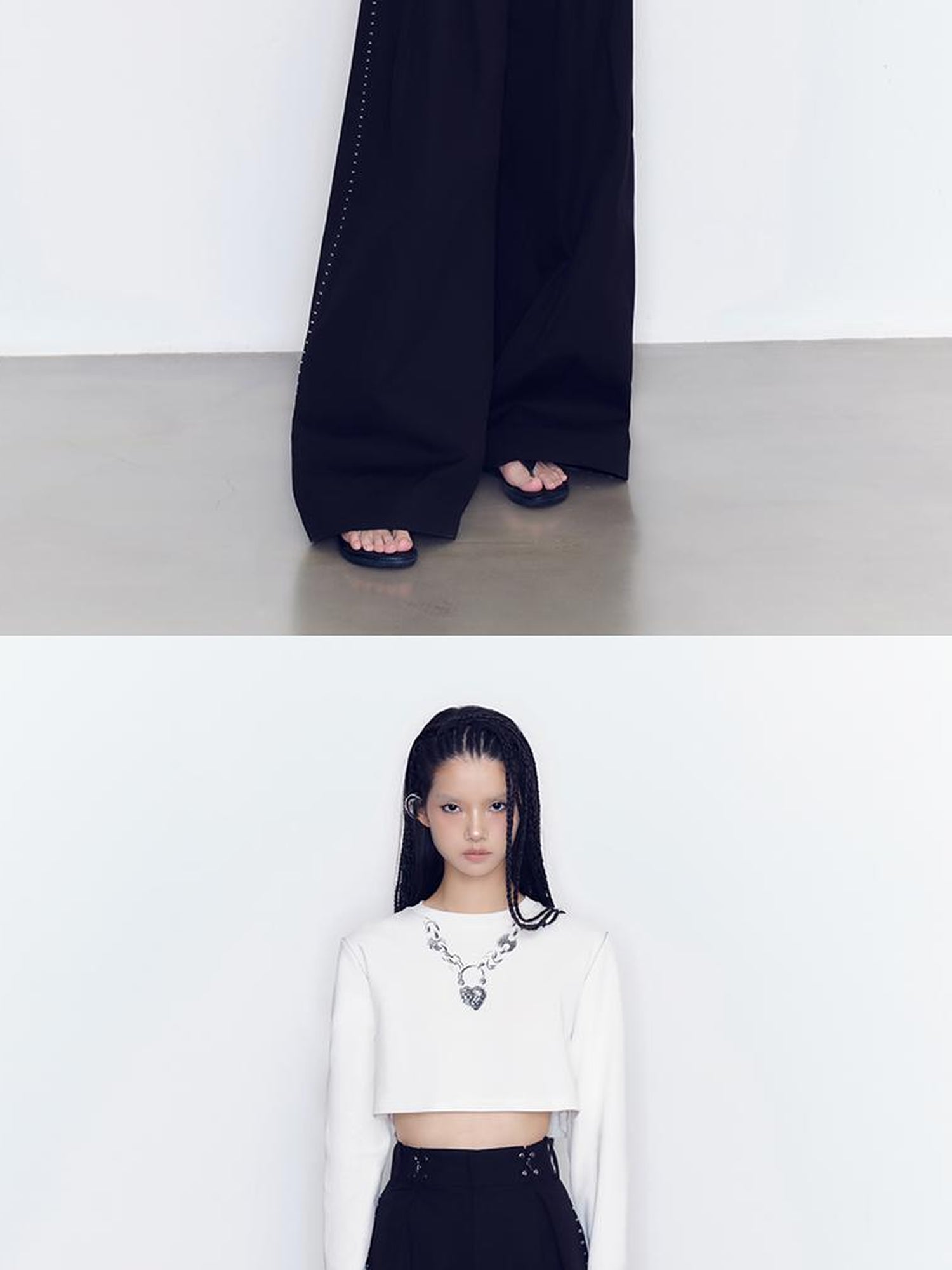 AnnoMundi Heart Chain Print Cropped Tee