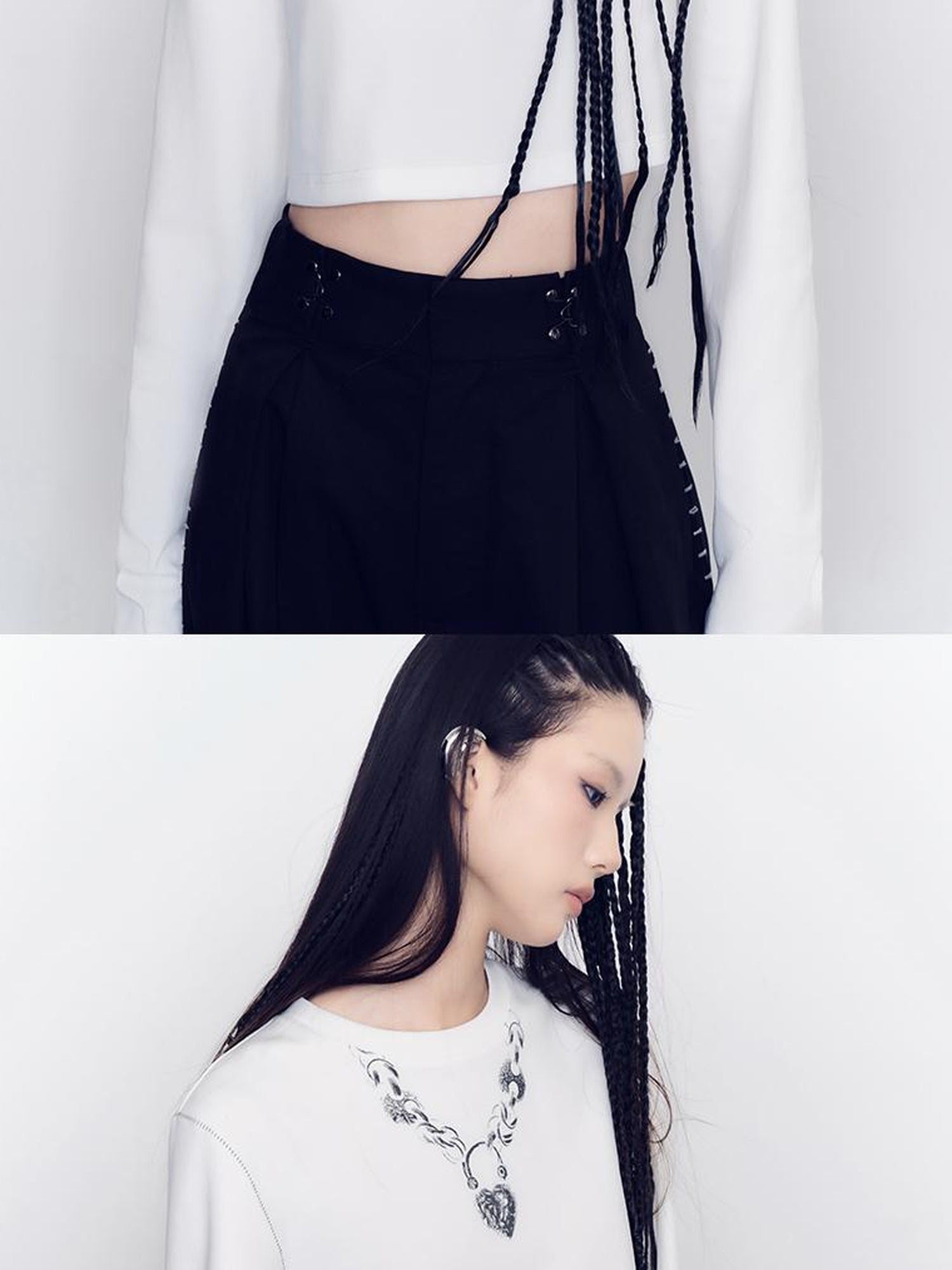 AnnoMundi Heart Chain Print Cropped Tee