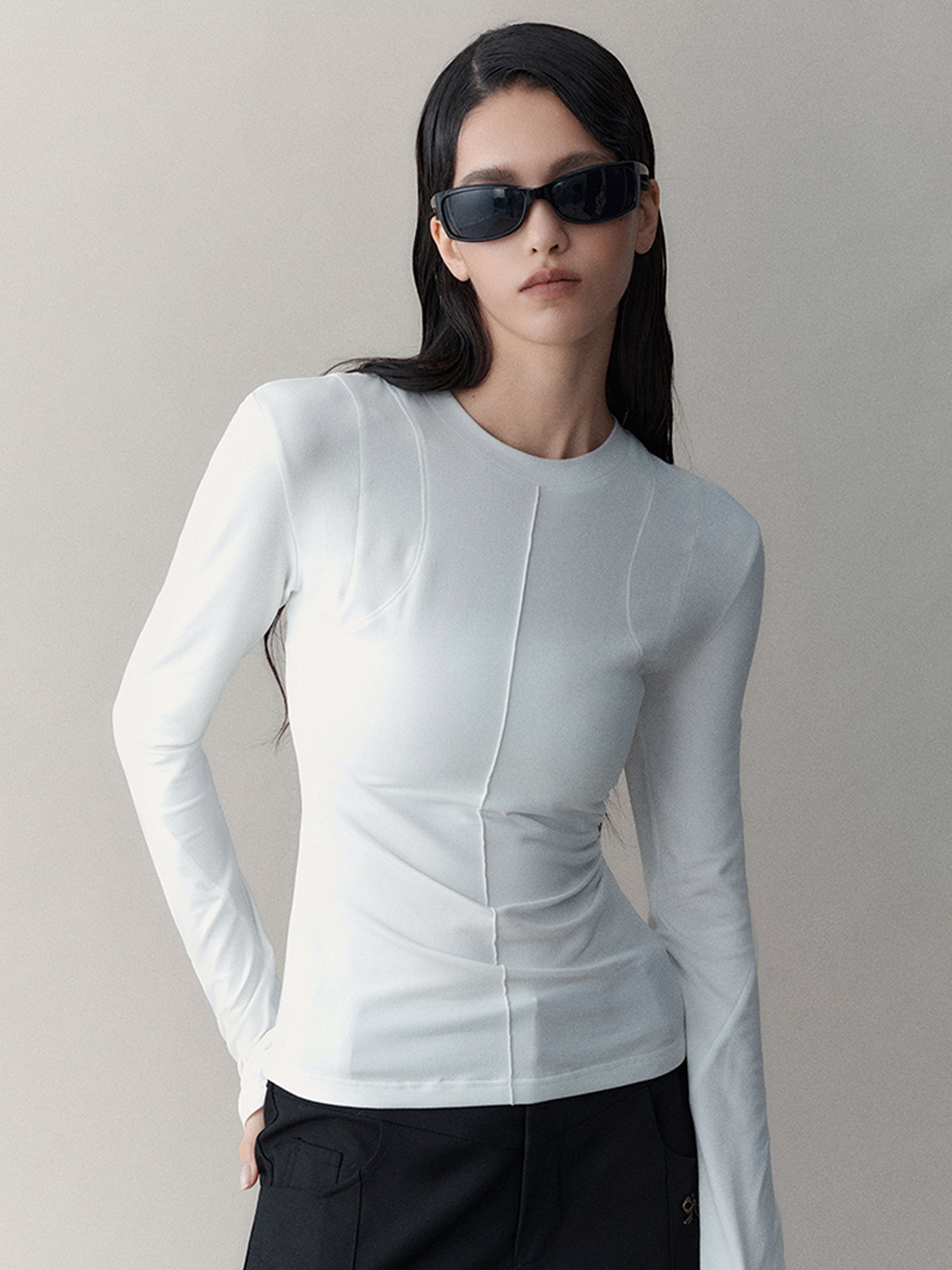 AnnoMundi High Elasticity Fleece Slim Fit Crewneck Tee