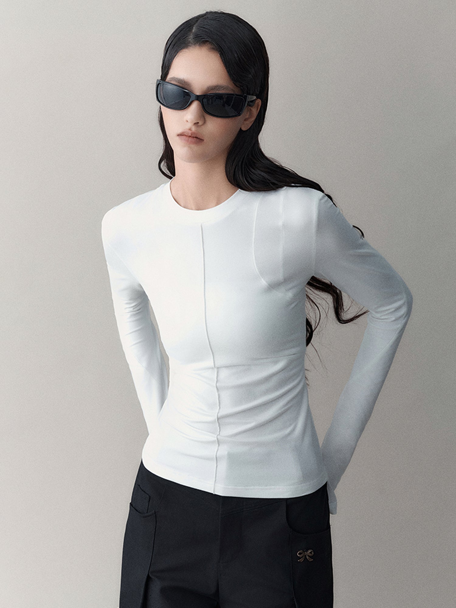 AnnoMundi High Elasticity Fleece Slim Fit Crewneck Tee