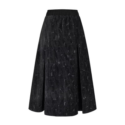 AnnoMundi_High_Waist_Maxi_Skirt_Two_Piece_Cropped_Blazer_Women_Casual_Black_Gray_Suit_MISSTT