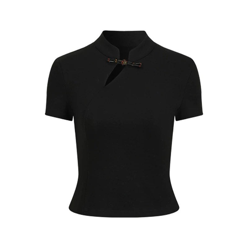 AnnoMundi_Ink_Asymmetric_Stand_Collar_Waist_Cinch_Women&
