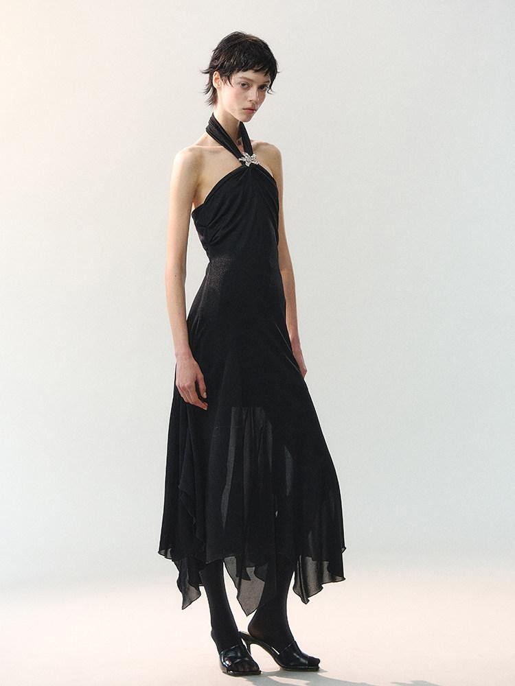 AnnoMundi Ink Mist Layered Asymmetrical Jellyfish Hem Women&