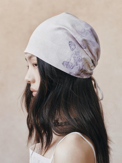 AnnoMundi Ink Wash Dye Print Adjustable Scarf Tie Women&