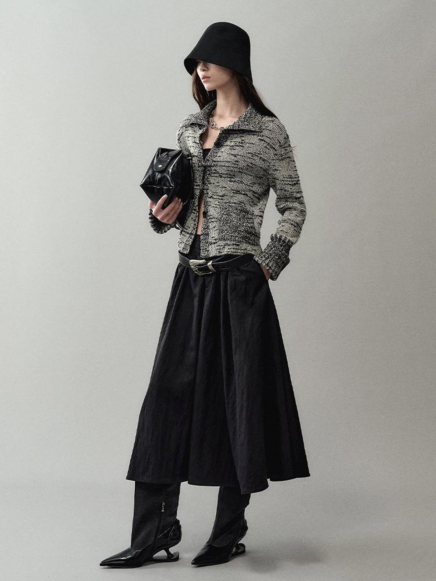 AnnoMundi Ink Wash Textured Knit Cardigan