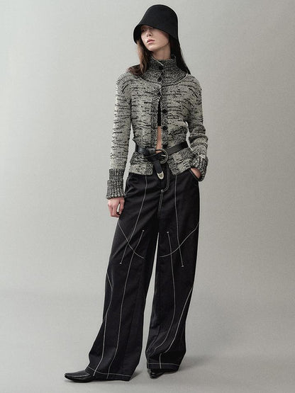 AnnoMundi Ink Wash Textured Knit Cardigan