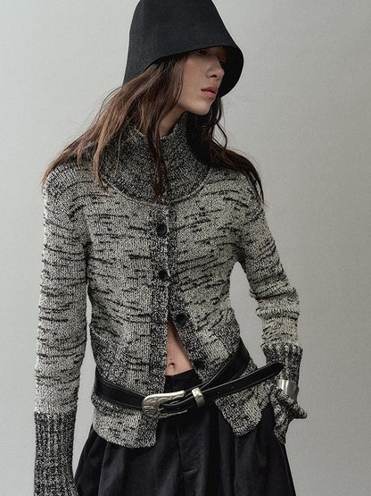 AnnoMundi Ink Wash Textured Knit Cardigan