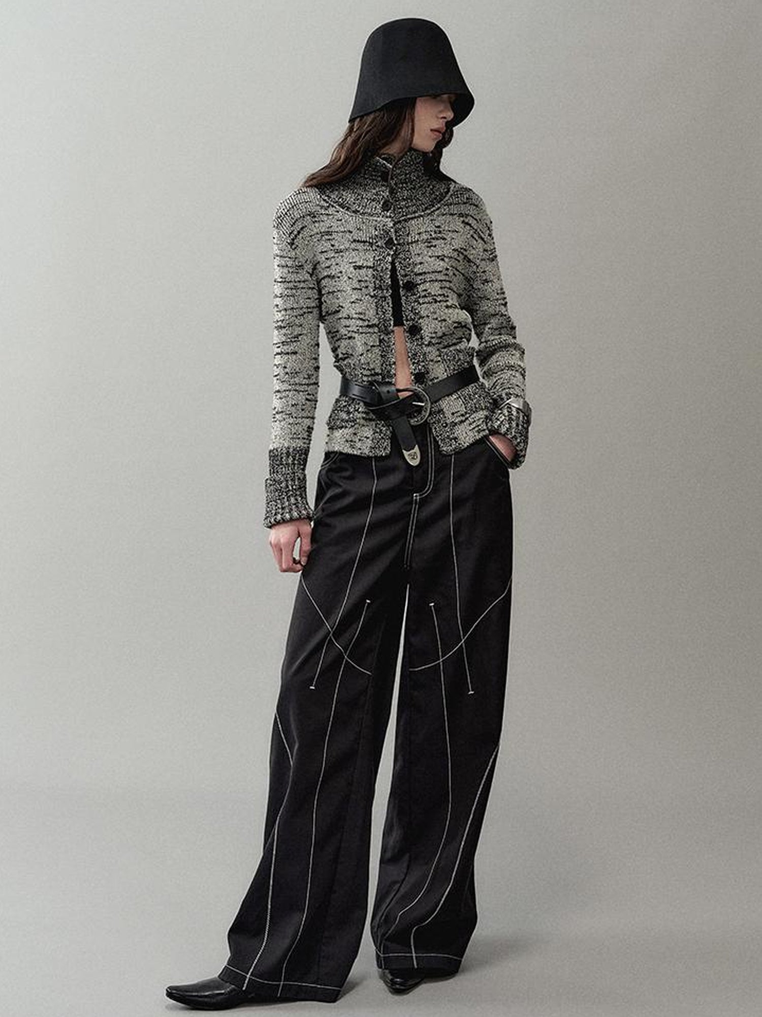 AnnoMundi Ink Wash Textured Knit Cardigan
