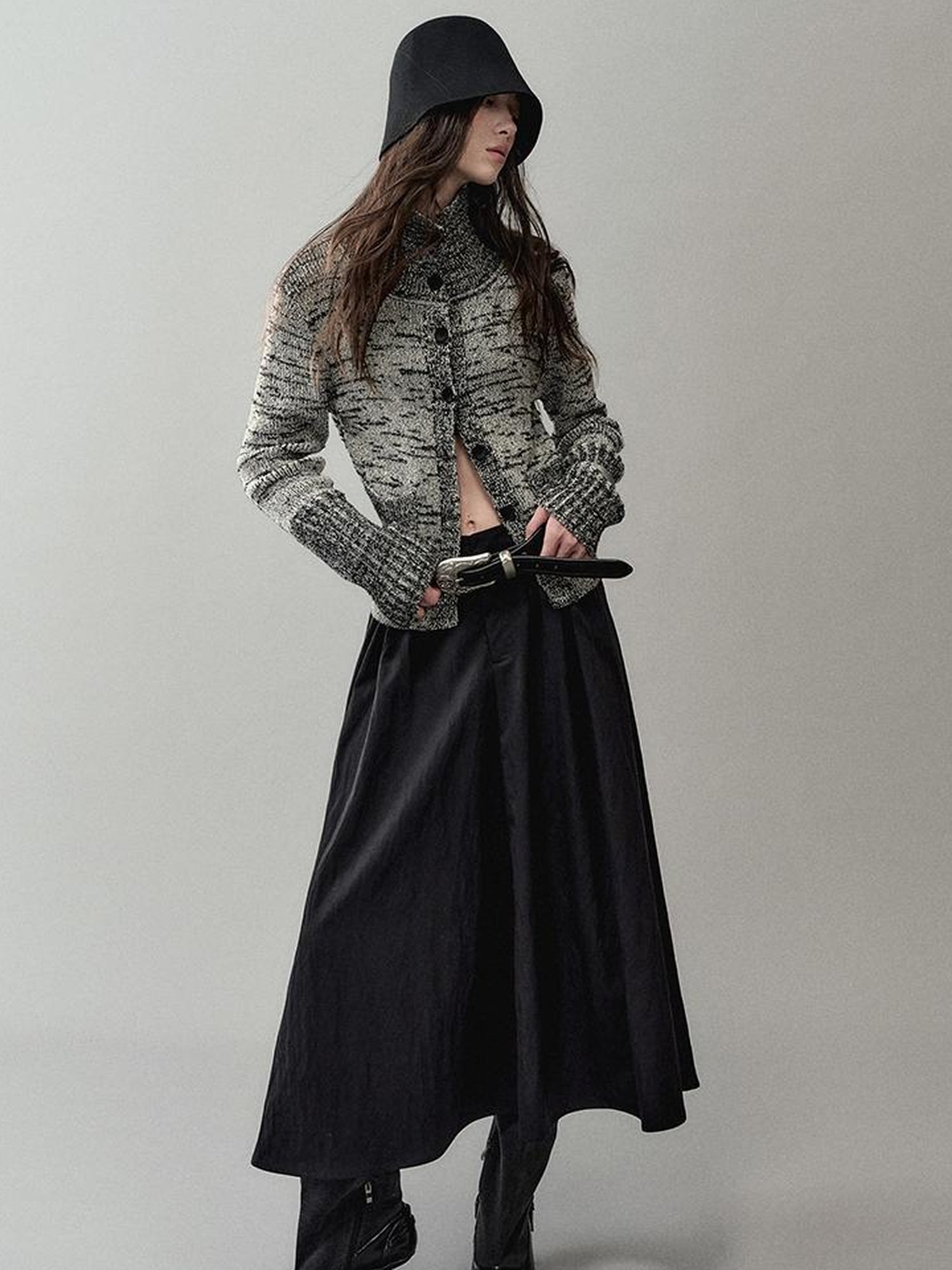 AnnoMundi Ink Wash Textured Knit Cardigan