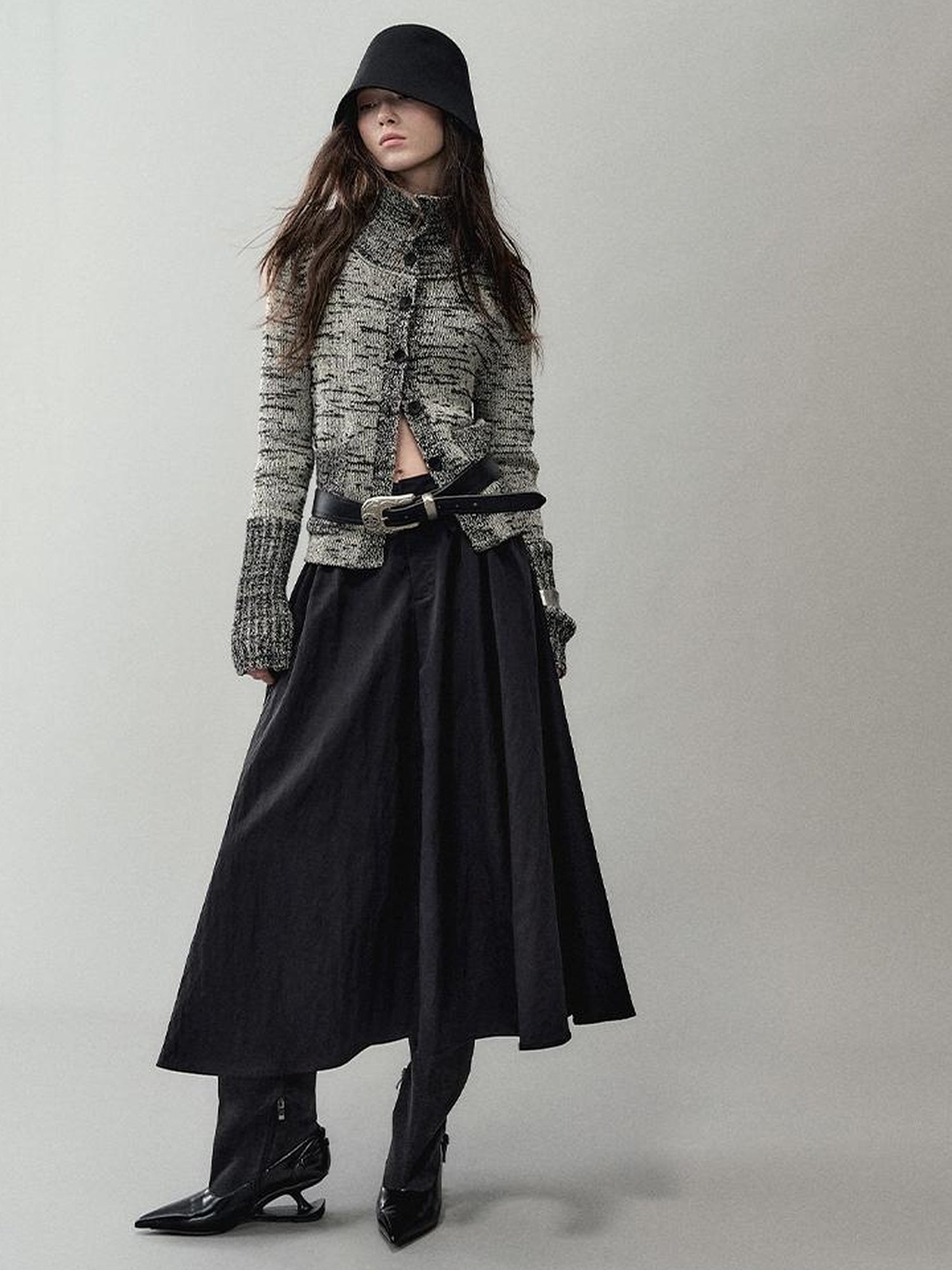 AnnoMundi Ink Wash Textured Knit Cardigan