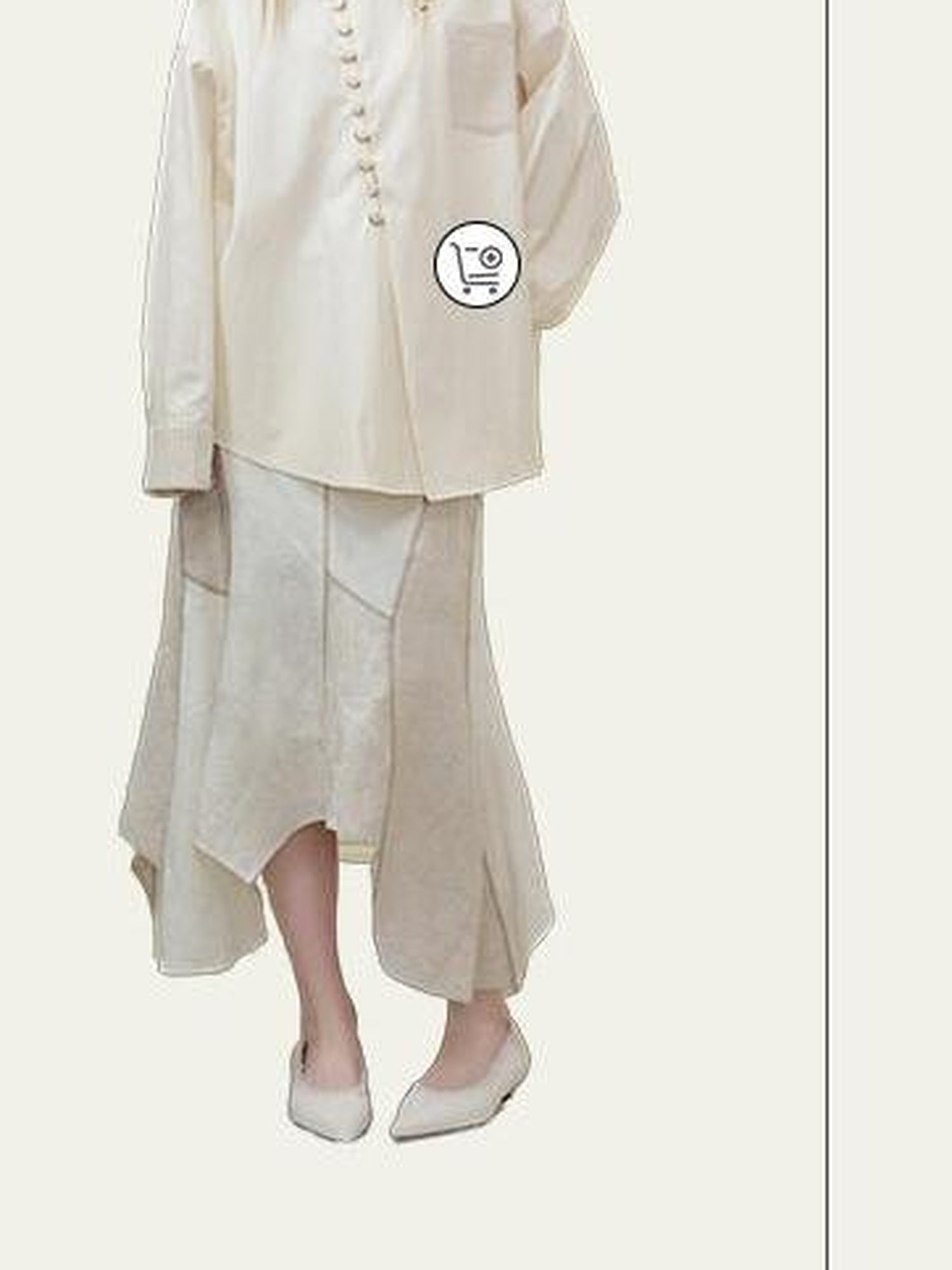 AnnoMundi Interwoven Light Textured Shirt Skirt Set V Neck T Shirt Long Sleeve