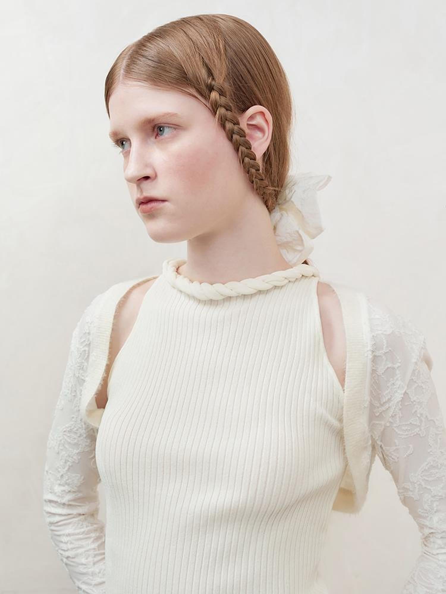 AnnoMundi Knotted Neckline Knit Vest