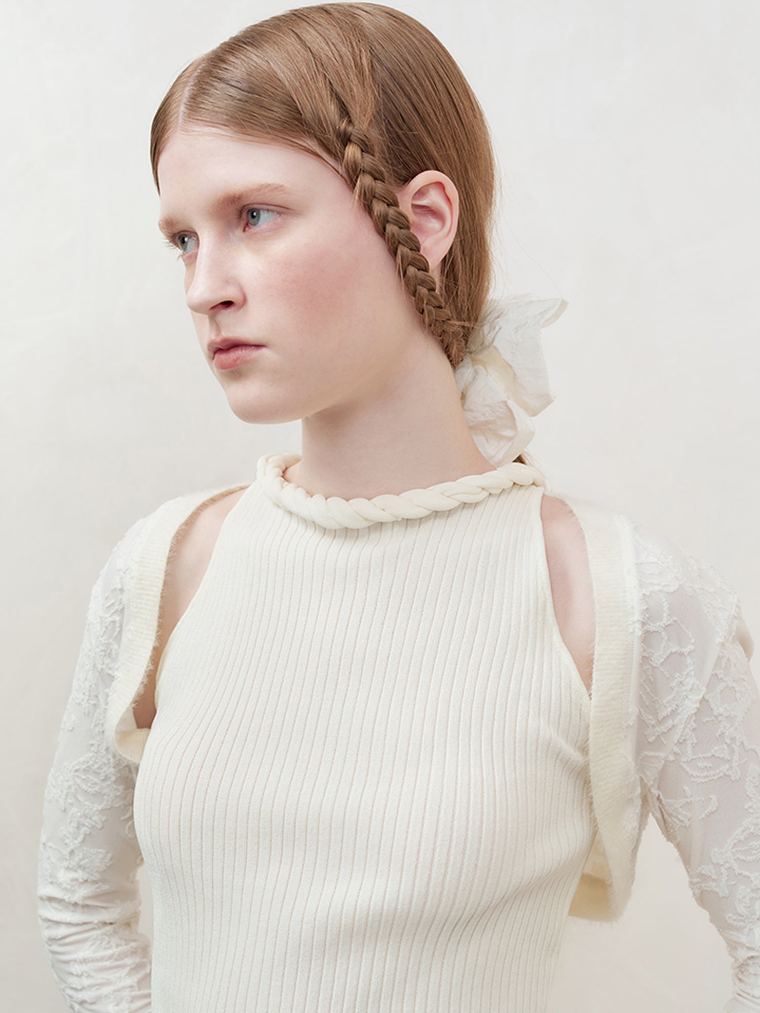 AnnoMundi Knotted Neckline Knit Vest