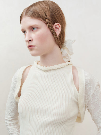 AnnoMundi Knotted Neckline Knit Vest