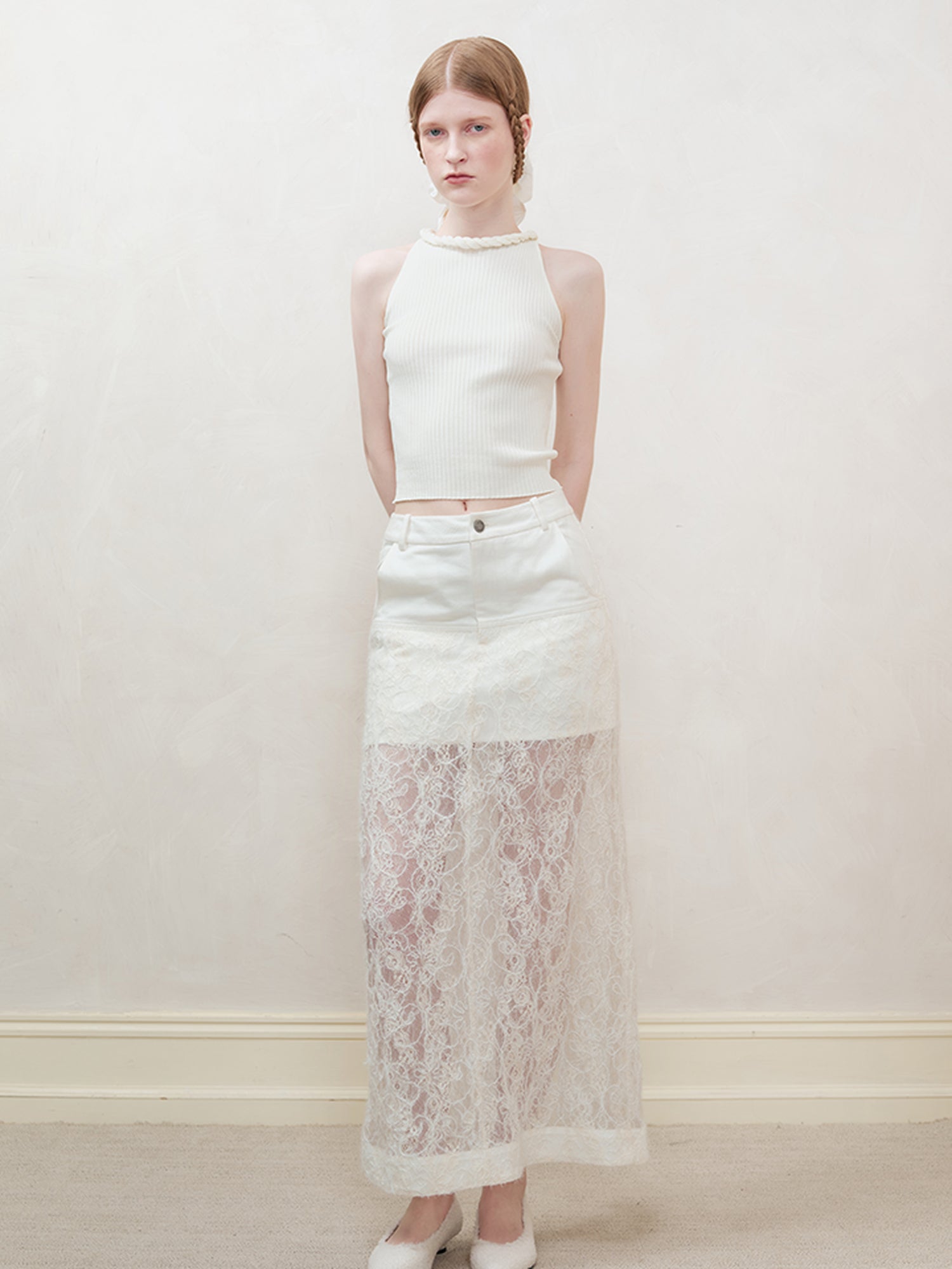AnnoMundi Knotted Neckline Knit Vest