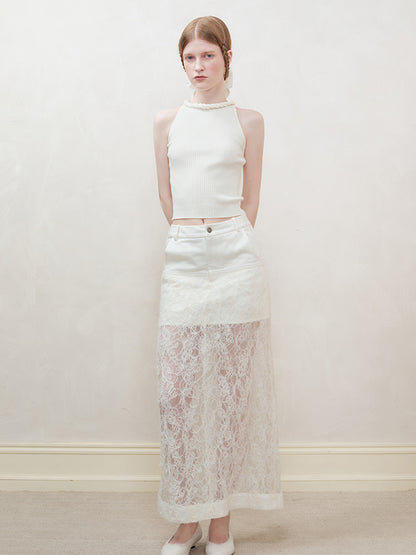 AnnoMundi Knotted Neckline Knit Vest