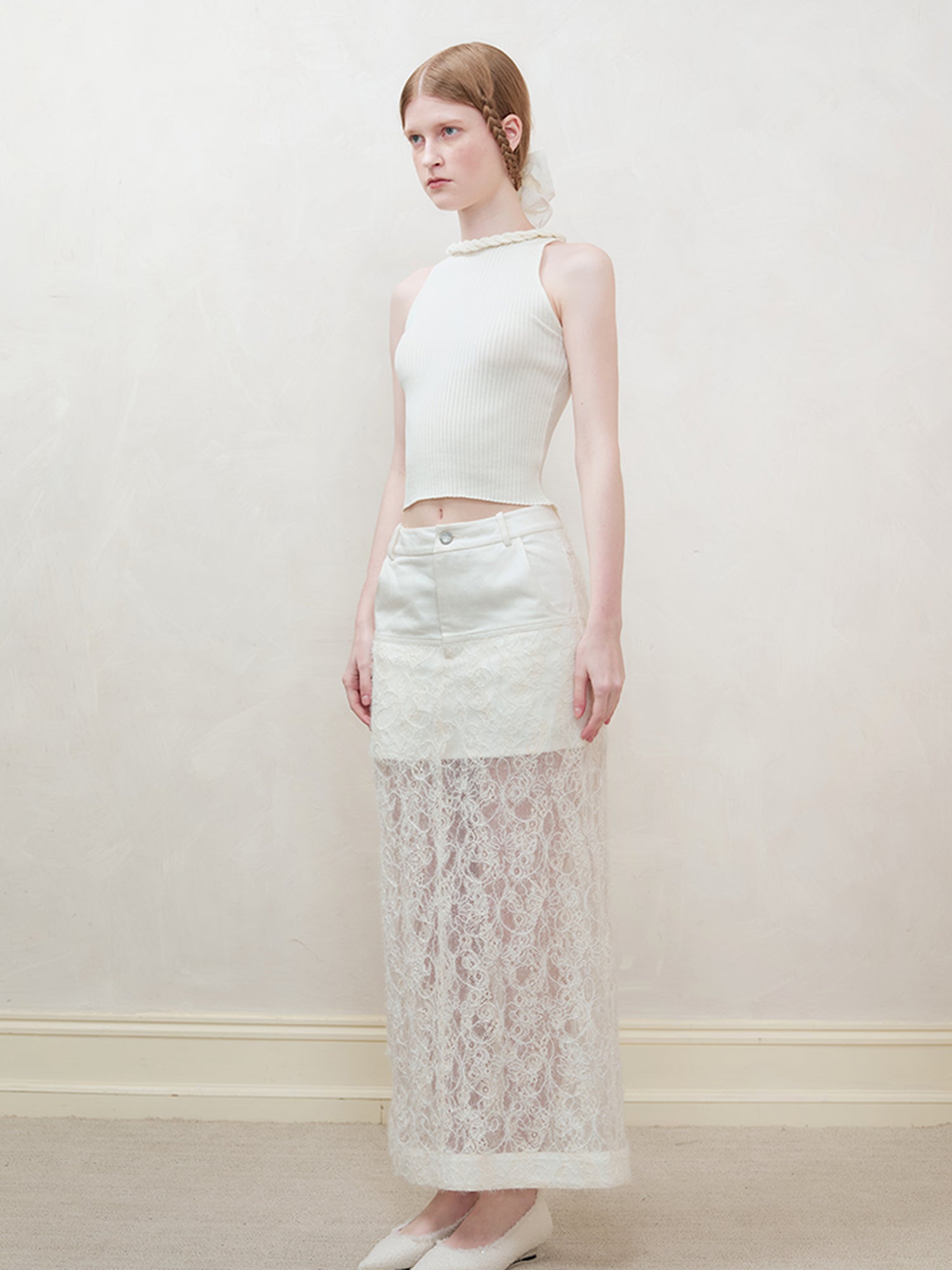 AnnoMundi Knotted Neckline Knit Vest