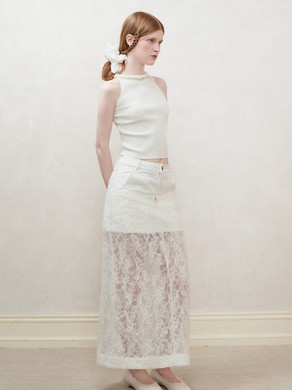 AnnoMundi Knotted Neckline Knit Vest