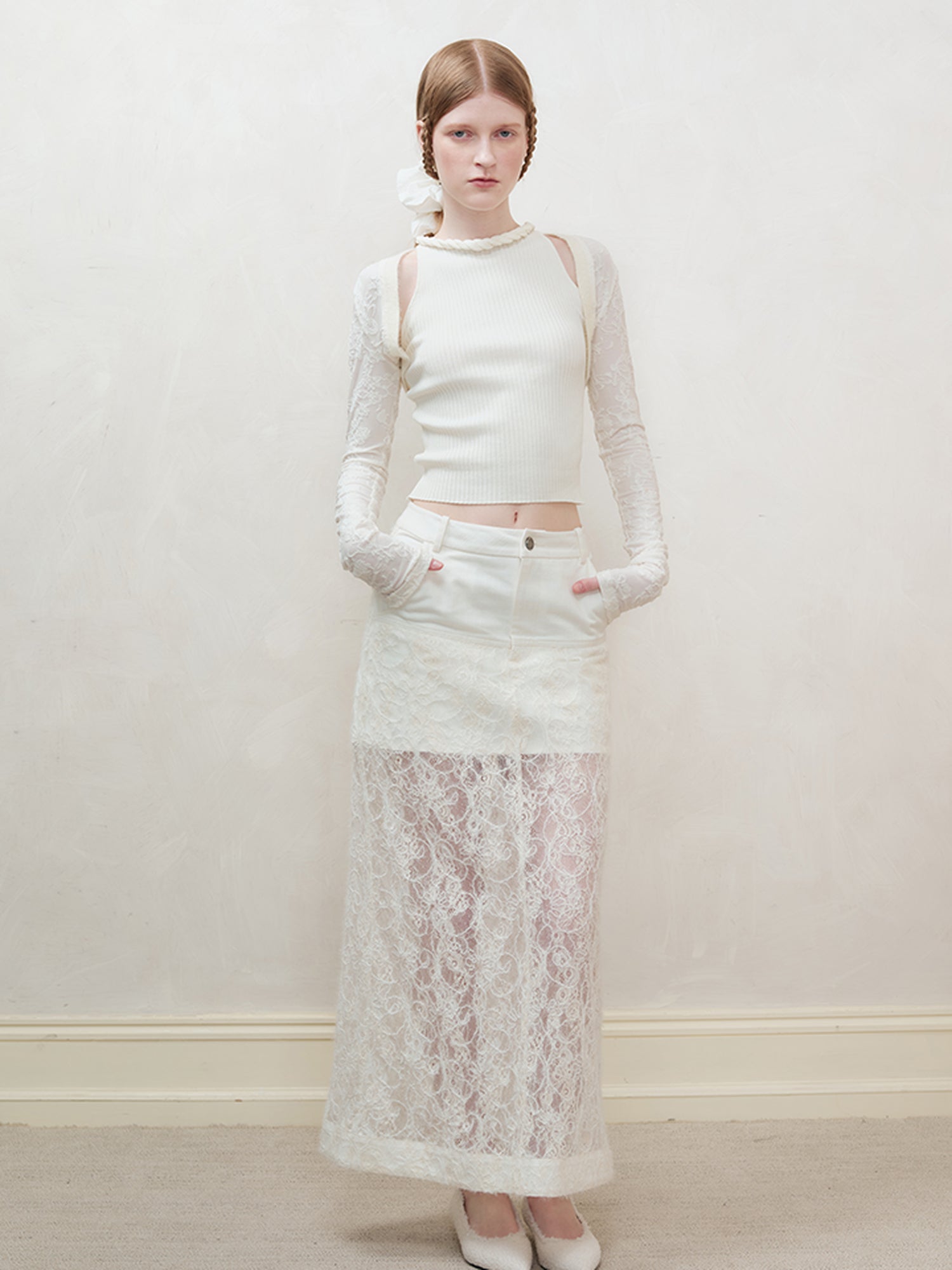 AnnoMundi Knotted Neckline Knit Vest