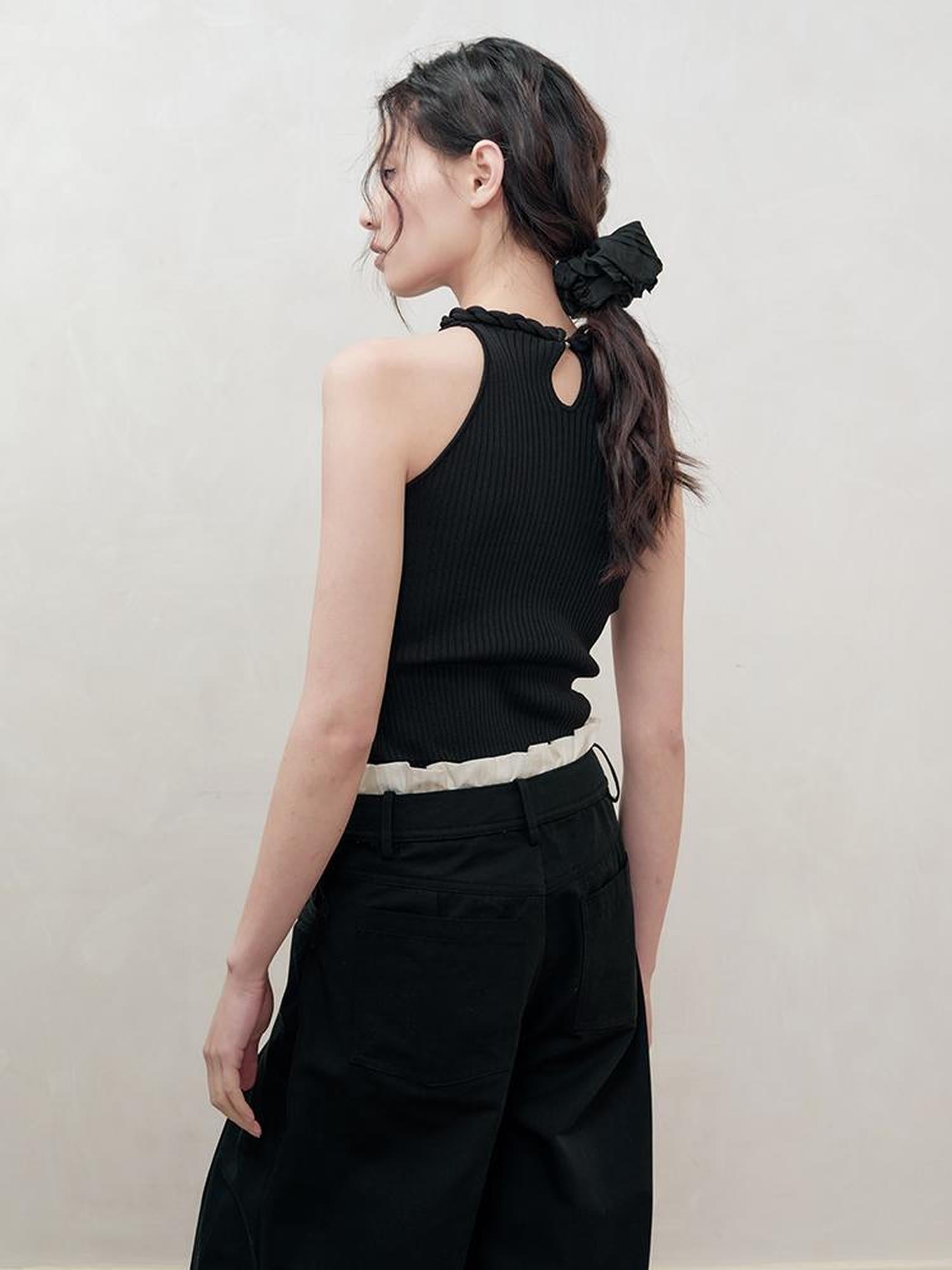 AnnoMundi Knotted Neckline Knit Vest
