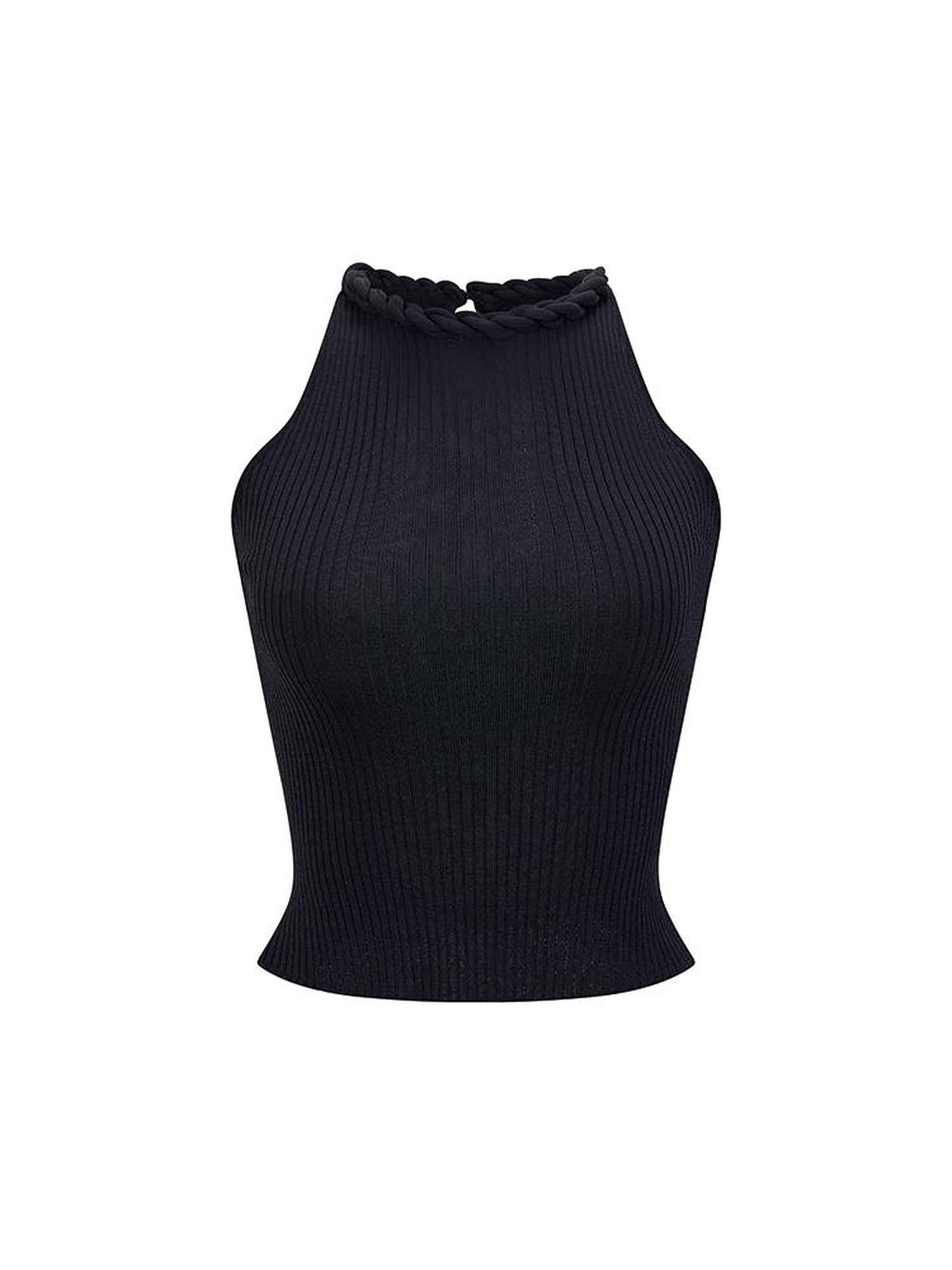 AnnoMundi Knotted Neckline Knit Vest