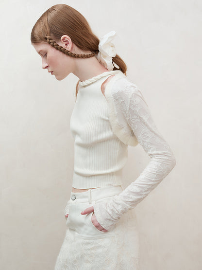 AnnoMundi Knotted Neckline Knit Vest