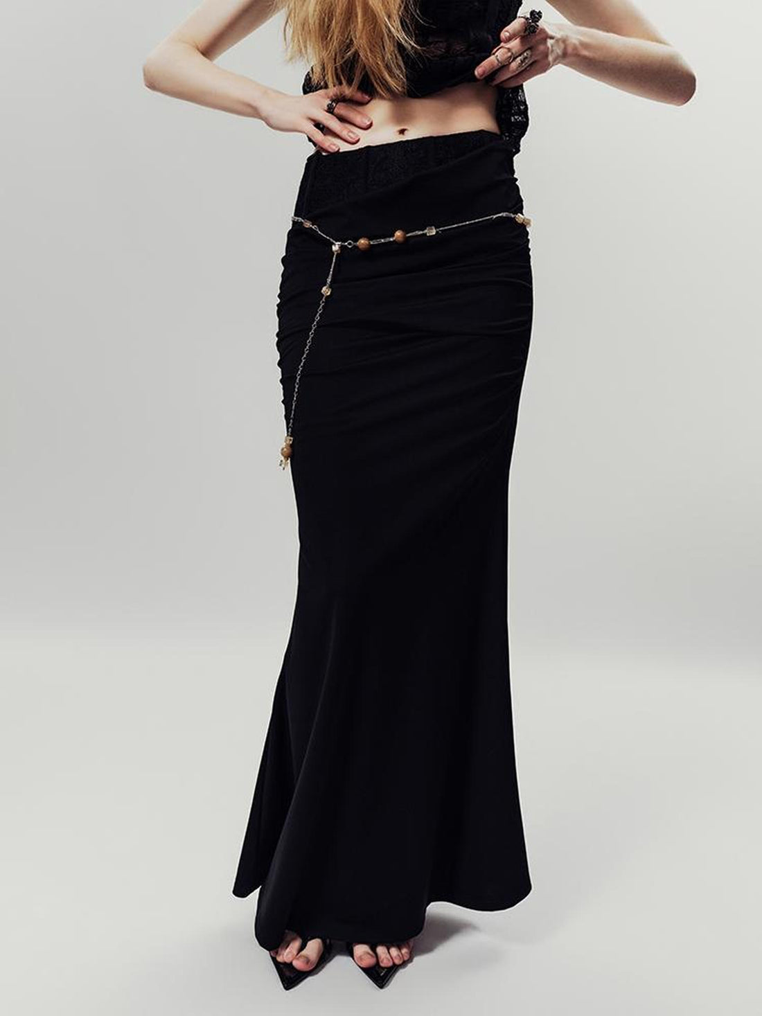 AnnoMundi Lace Corset Venus Mermaid Maxi Skirt With Flared Hem