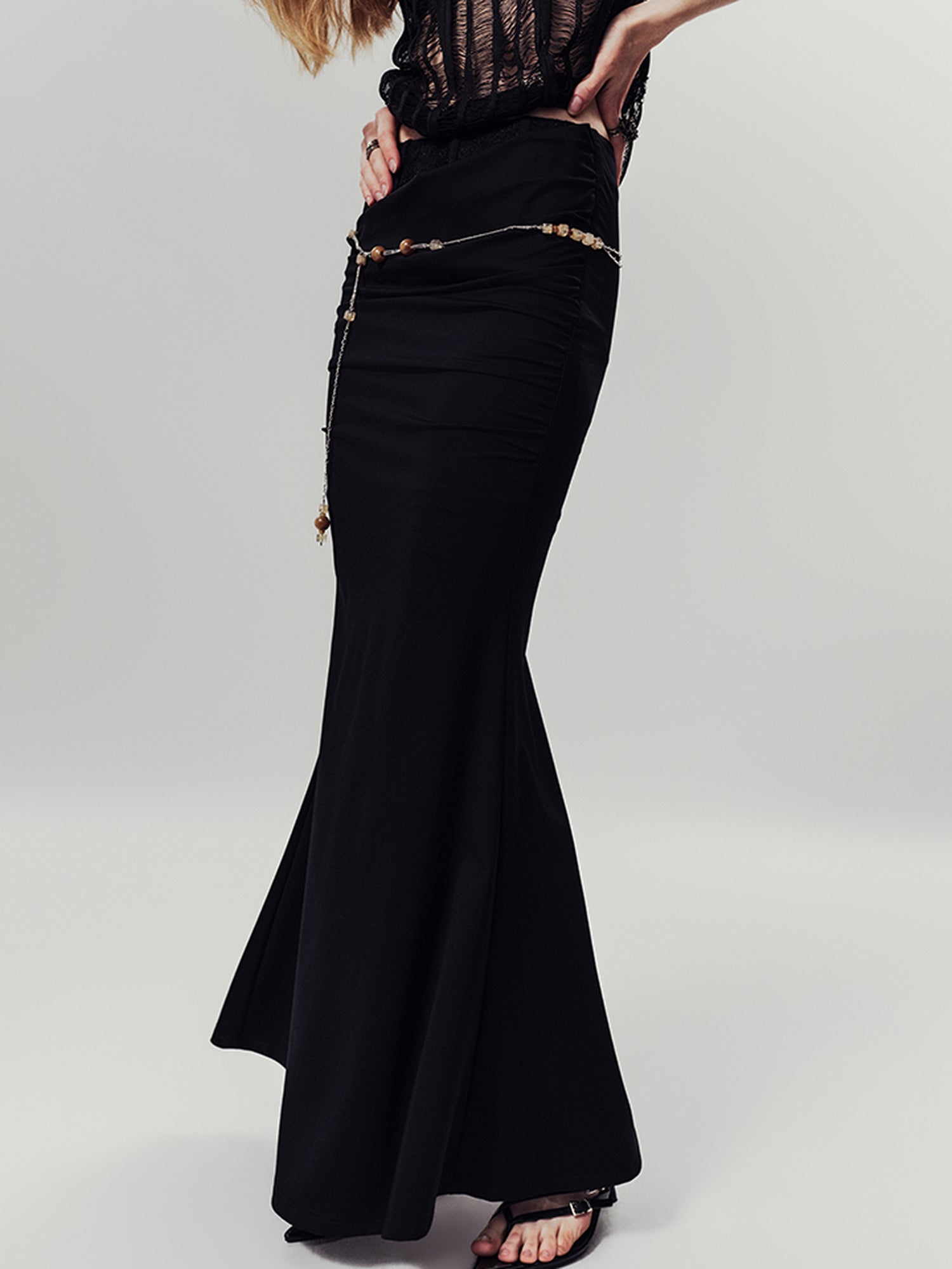 AnnoMundi Lace Corset Venus Mermaid Maxi Skirt With Flared Hem