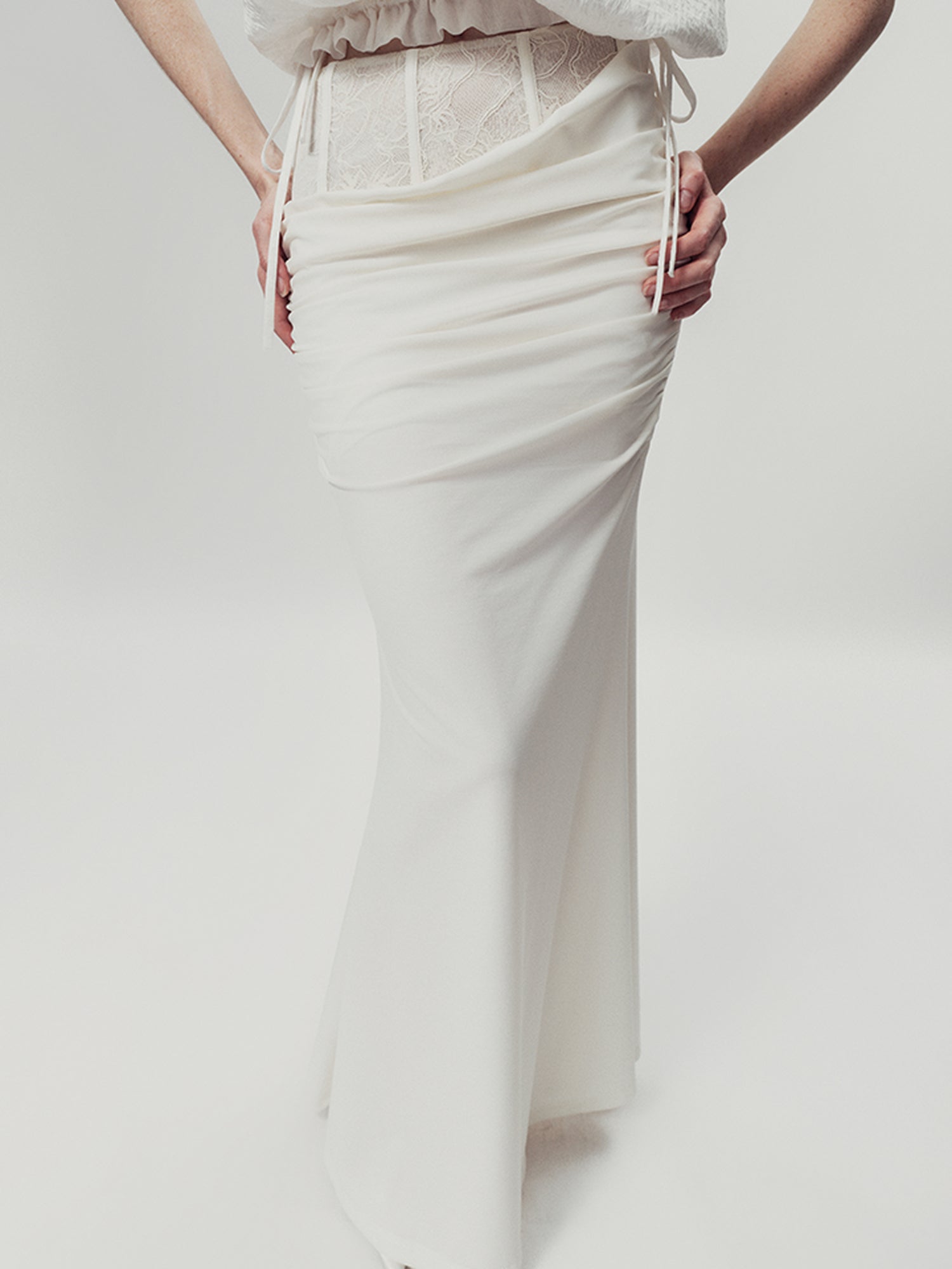 AnnoMundi Lace Corset Venus Mermaid Maxi Skirt With Flared Hem