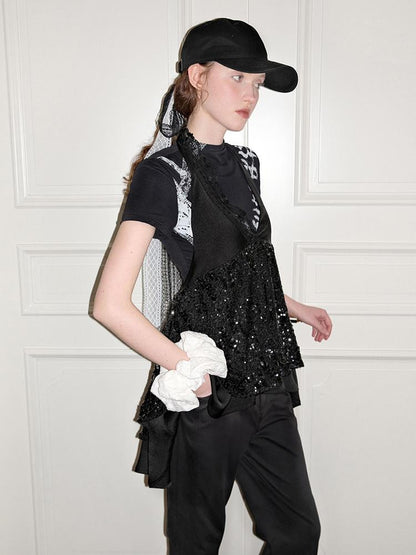 AnnoMundi Lace Filigree Print Fitted Tee