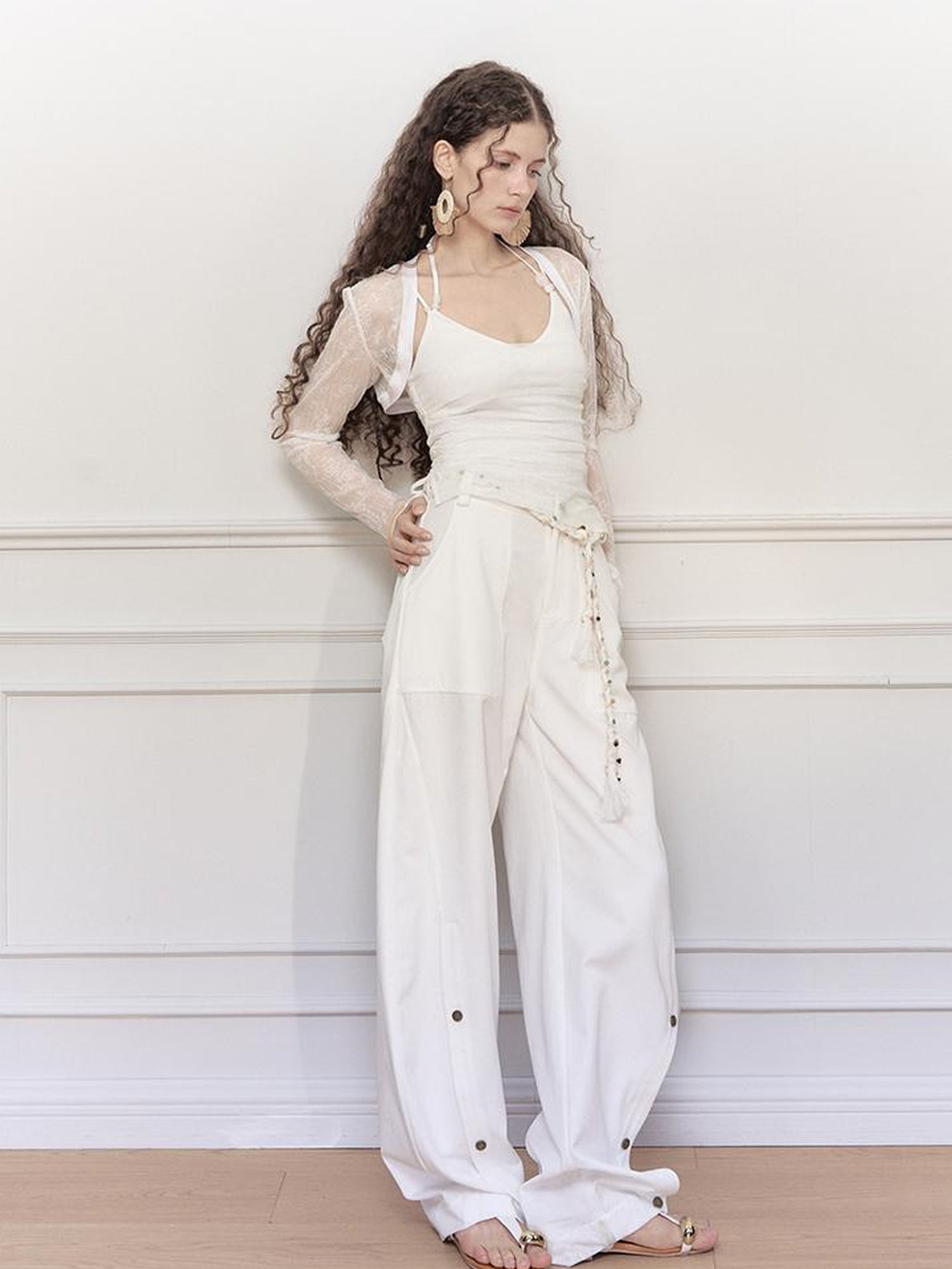 AnnoMundi Lace Jacquard Modal Sheer Bolero