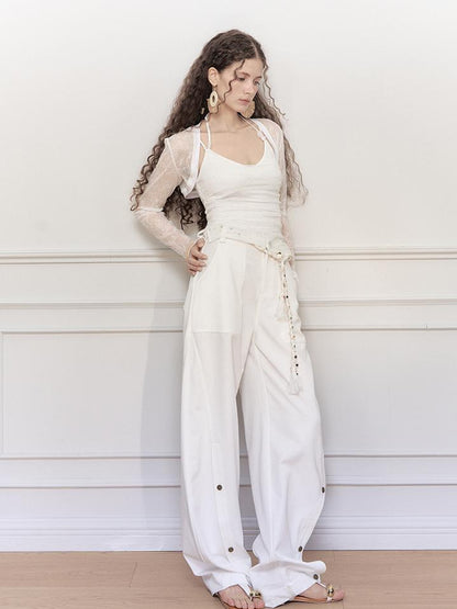 AnnoMundi Lace Jacquard Modal Sheer Bolero