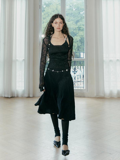 AnnoMundi Lace Jacquard Modal Sheer Bolero
