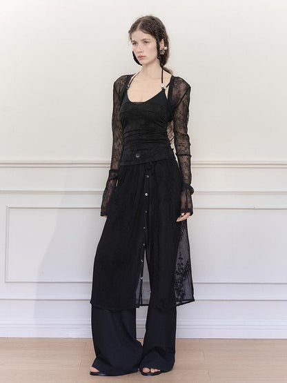 AnnoMundi Lace Jacquard Modal Sheer Bolero