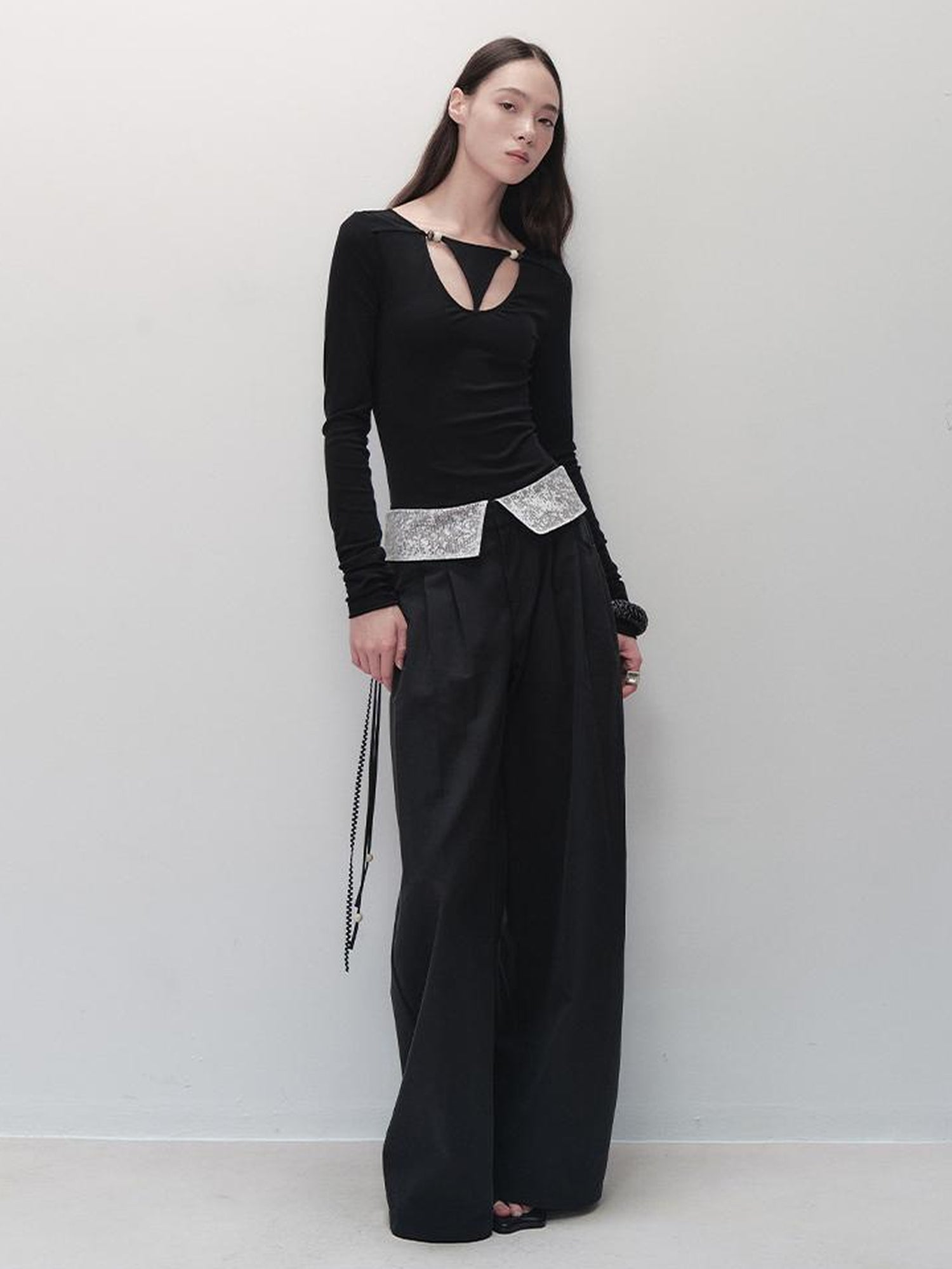 AnnoMundi Lace Knit Beaded Tee